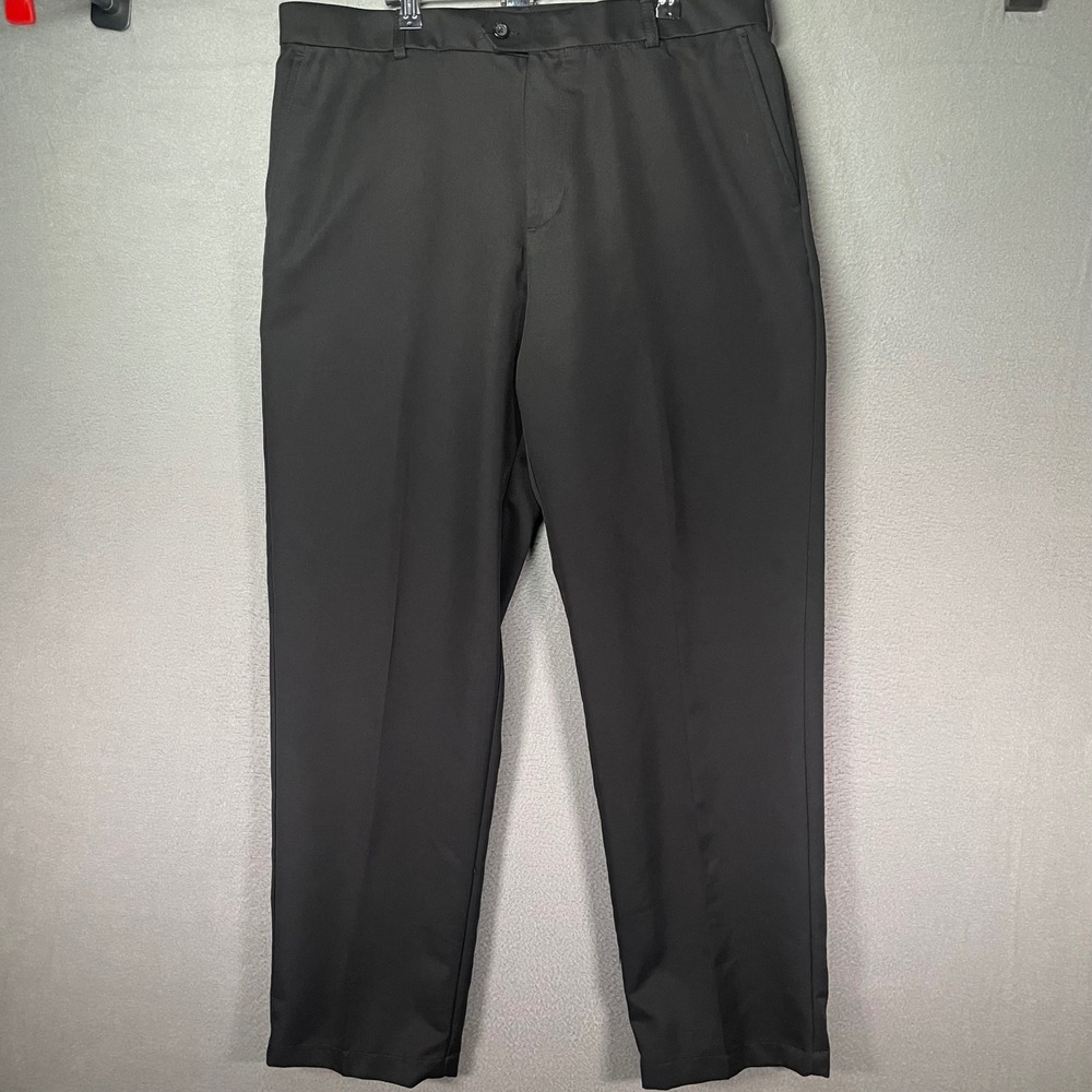 IZOD Golf Pants Mens 36x32‎ Black Performance Lightweight Chino 493213
